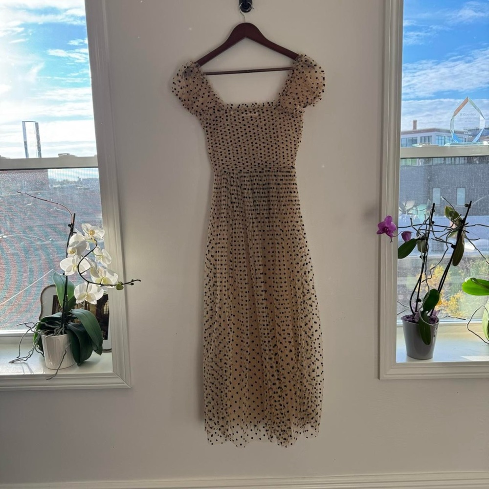 DÔEN Pamelina Dress in Cream w/ Black Polka Dots XXS (belt not included) - Picture 6 of 9
